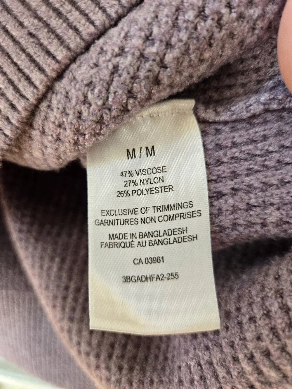Denver Hayes Lavender Textured Knit Sweater Medium - Picture 4 of 4